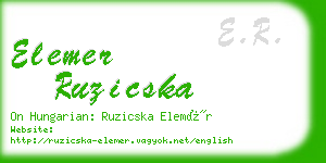 elemer ruzicska business card